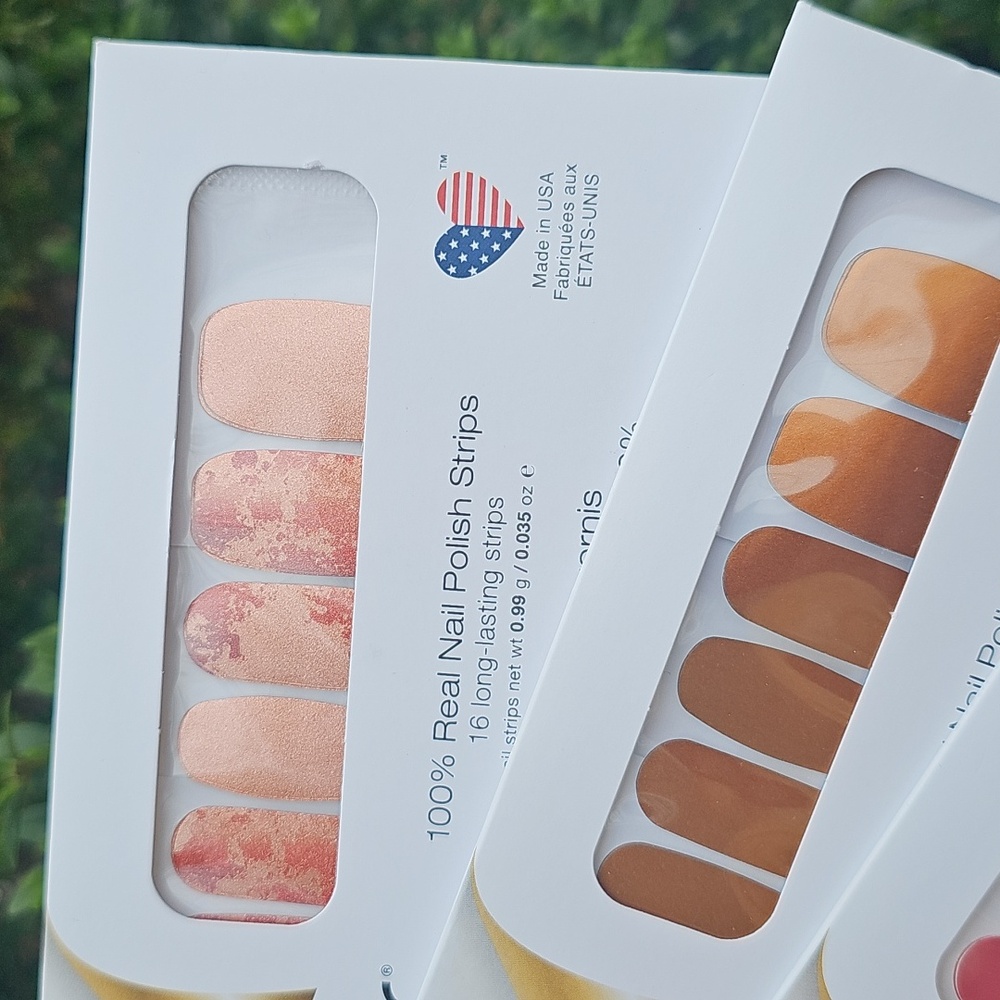 Color Street Nail Strips in Pink, Tan, and Rust Red Stickers Bundle Of 3 Lot - Picture 3 of 10